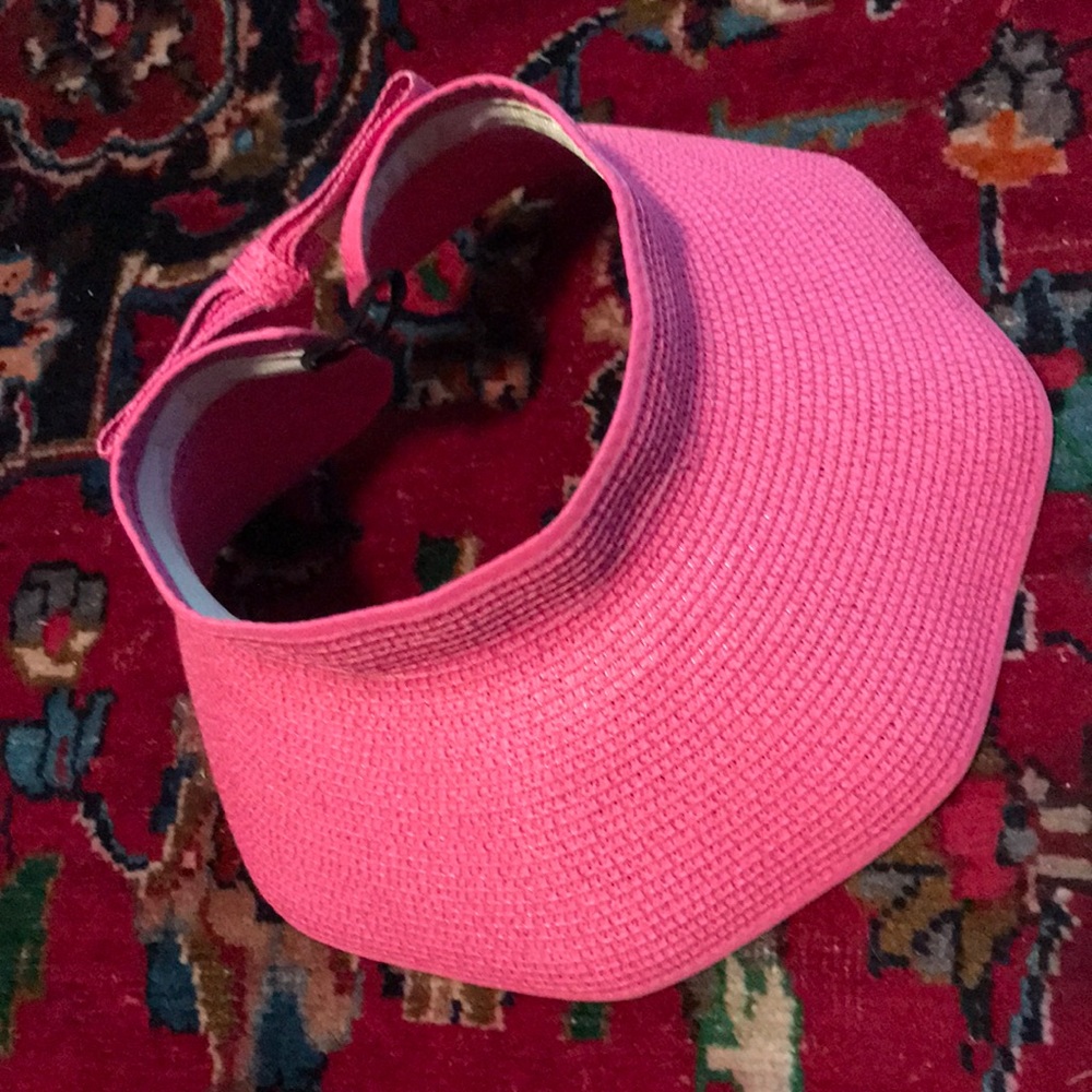 Open crown pink crushable/rollable sun hat